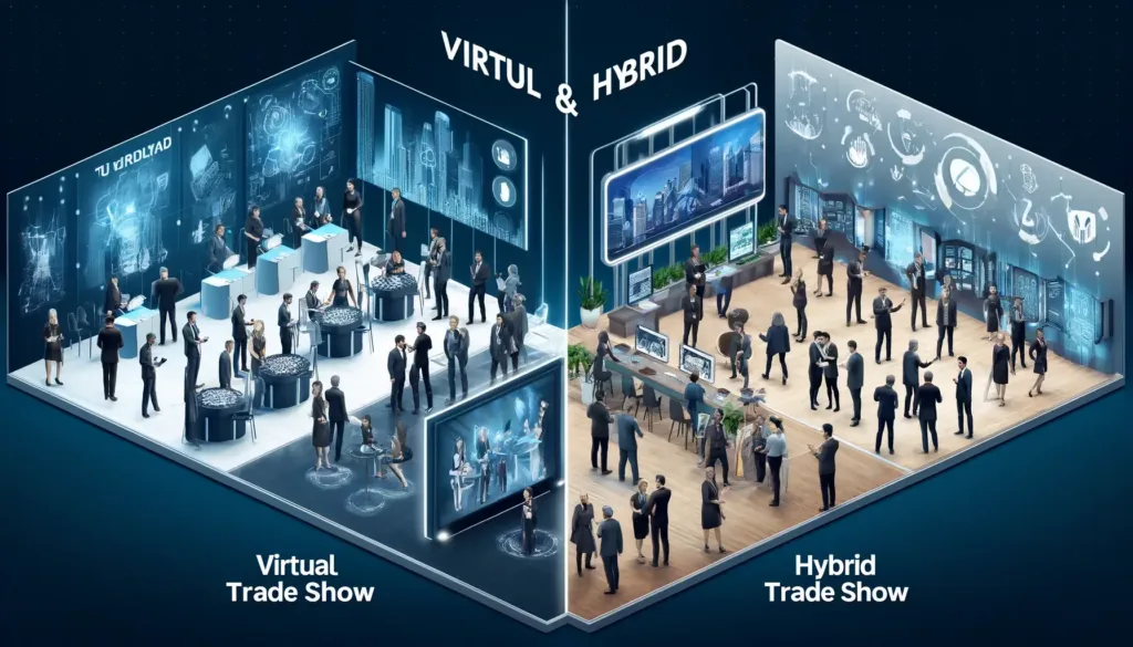 hybrid vs virtual trade show event